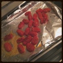 Oven roasted tomatoes.